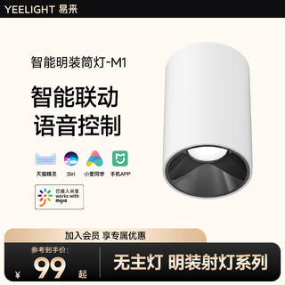 Yeelight 易来 明装筒灯客厅无主灯照明防眩氛围灯led智能调光洗墙射灯