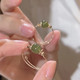 青稞和田玉车花转运珠戒指女设计感小众轻奢中式复古开口式戒指