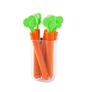 创意可爱胡萝卜密封夹冰箱磁贴厨房食品零食袋封口夹夹子 创意薯片封口夹2个（圆形+三角形）