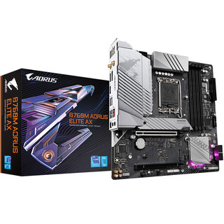 技嘉 B760M AORUS ELITE AX DDR5台式机电脑电竞主板 支持i5 13400F B760M AORUS ELITE AX DDR5