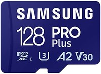 SAMSUNG 三星 PRO Plus microSD 存储卡 128 GB UHS-I U3 180 MB / 秒 读取 130 MB / 秒 包括 USB 读卡器