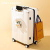 CIORVKUOSTI多功能行李箱扩展拉链拉杆箱20英寸登机旅行箱男女密码箱皮箱 白色 26寸长途出行