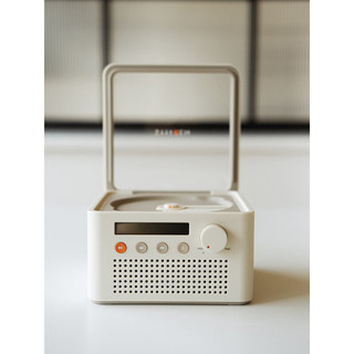 syitren赛塔林 R200一体式CD机播放器CD播放机双向蓝牙复古音响音箱音乐小饭盒 复古白