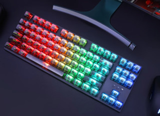 DEARMO 迪摩 F87机械键盘三模热插拔客制化键盘RGB背光游戏键盘笔记本电脑办公键盘 佳达隆小袋鼠轴