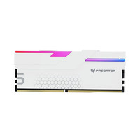 PREDATOR 宏碁掠夺者 32G(16G×2)套装 DDR5 6400频率 台式机内存条 Hermes冰刃系列 RGB灯条(C32) 白色