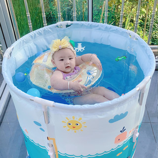 婴儿游泳桶家用免充气免安装可折叠恒温泡澡沐浴桶宝宝儿童游泳池