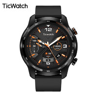 TicWatch GTW eSIM智能手表 47mm 曙光黑表壳 黑色硅胶表带（北斗、血压、GPS、血氧）