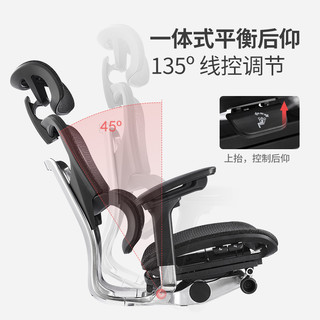 有谱E18 人体工学椅电脑椅家用护腰办公椅靠背可躺舒适久坐老板椅
