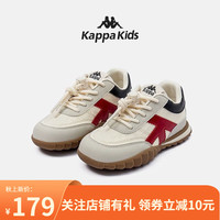 Kappa Kids背靠背卡帕儿童鞋男女童季潮流百搭休闲透气轻便 006黑/红皮拍大一码 27码