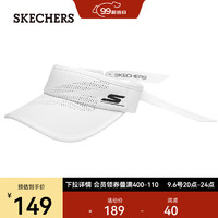 斯凯奇（Skechers）防晒帽透气时尚简约遮阳帽P223U003 亮白色/0019 均码