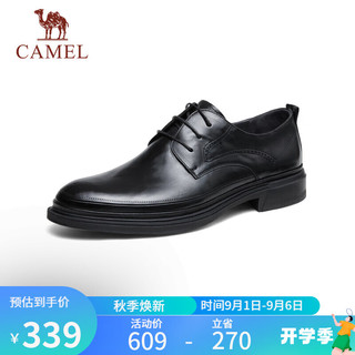 骆驼（CAMEL）商务正装皮鞋男士缓震软底英伦结婚鞋 G13A213047 黑色 42 