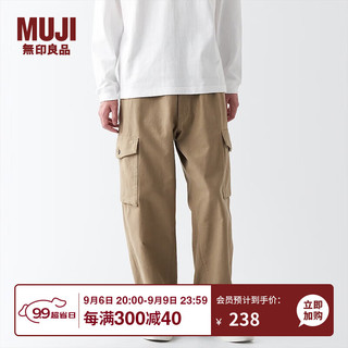 无印良品（MUJI） 男式 轻便 工装裤 裤子 长裤 休闲裤 AE0VKA3A 浅米色 L 175/88A