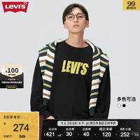 Levi's李维斯同款LOGO印花卫衣简约时尚潮流百搭A7979 黑色 M