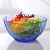 DURALEX法国耐高温汤碗钢化玻璃面碗家用汤碗沙拉碗玻璃碗家用大碗 浅蓝色沙拉碗1250ml 4只