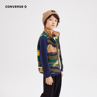 CONVERSE 匡威 儿童装男童上衣2023女童夹克中大童外套 灰橄榄绿 120/60