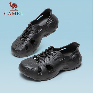 骆驼（CAMEL）男士坦克洞洞凉拖鞋时尚厚底凉鞋 G13M810102 黑色 41 
