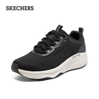斯凯奇（Skechers）男士绑带休闲运动鞋232617 黑色/灰色/BKGY 39
