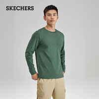 斯凯奇（Skechers）针织长袖T恤衫P423M133 灌木绿/03RT S