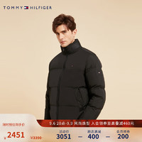 TOMMY HILFIGER男装简约鸭绒轻暖立领合身羽绒服夹克外套02541 黑色BDS XS