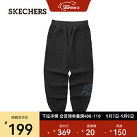 斯凯奇（Skechers）男款针织长裤慢跑裤L323M083 碳黑/0018 S