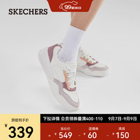 斯凯奇（Skechers）女士绑带休闲板鞋185022 米白色/淡紫色/OFWM 35