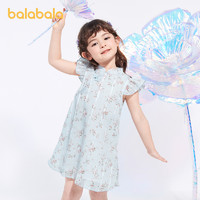 88VIP：巴拉巴拉 童装女小童连衣裙宝宝夏装儿童裙子甜美国风可爱旗袍汉服