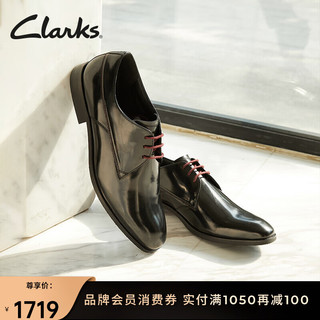 Clarks 其乐 工艺系列男鞋商务正装皮鞋舒适透气德比新婚鞋 黑色 261745427 39.5