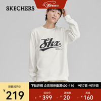 斯凯奇（Skechers）针织套头卫衣P423M048 棉花糖白/0074 S