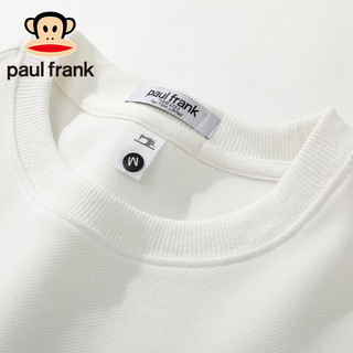 大嘴猴（paul frank）长袖卫衣男士宽松圆领小众胸标上衣男白色L