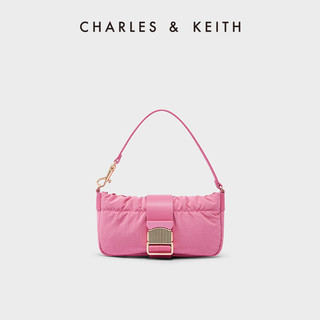 CHARLES&KEITH6-70781728女士金属扣带柔软手提小方包 粉红色Pink