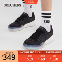 斯凯奇（Skechers）女镭射果冻底时尚潮流舒适休闲运动鞋185021 黑色/白色/BKW 37