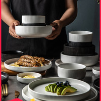 Lototo 日式餐具碗碟套装 家用简约北欧陶瓷碗盘高级感碗筷套装乔迁ins风