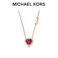 MICHAEL KORSMK爱心造型优雅银项链锁骨链女轻奢 红色 MKC1520BG791