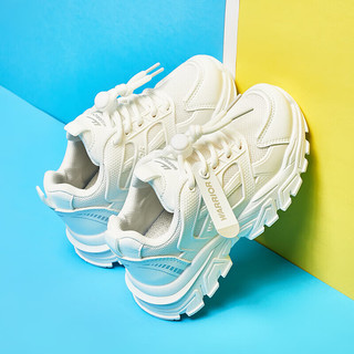 回力儿童小白鞋男女童运动跑步鞋网面老爹鞋 WZ(CL)-0254 白色 31 