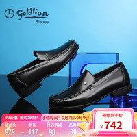 金利来（goldlion）男鞋乐福鞋时尚舒适透气商务休闲鞋G521320309AAA黑色38