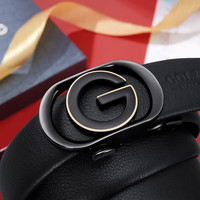 高尔夫（GOLF）男士皮带双面头层牛皮腰带男自动扣休闲牛仔裤腰带礼盒装