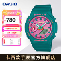 卡西欧（CASIO）G-SHOCK 复古潮流夏日色彩明星同款 运动防水手表防震时尚女表 GMA-S2100BS-3ADR