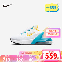 NIKE 耐克男女童气垫运动鞋 Air Max 270 GO儿童休闲跑步鞋小童 白/激光橙/狂喜海洋蓝/芬蓝 35码 适合脚长22cm