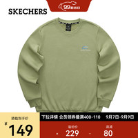 斯凯奇（Skechers）男女同款针织圆领卫衣L323U123 铬绿色/01MX XS