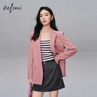 伊芙丽（eifini）伊芙丽高级感气质精致西装外套女装休闲通勤职场外套 粉色 170/92A/XL