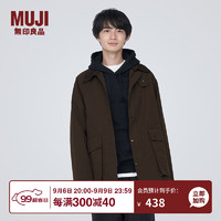 无印良品（MUJI）男式 不易沾水 灯芯绒领 夹克 短款外套 AC1VJA3A 深棕色 L（175/100A）