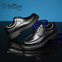 金利来男鞋商务休闲鞋时尚轻质皮鞋舒适耐磨德比鞋G521330295AAA黑色40