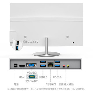 长城（Great Wall）A2407 23.8英寸一体机电脑(12代i5-12400/16G/1TB固态 双频WiFi )办公商用台式主机