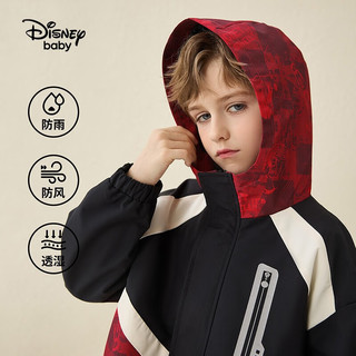 迪士尼（Disney）童装男童三合一外套秋冬儿童休闲洋气衣服中大童运动外出服 红底暗格米奇 140