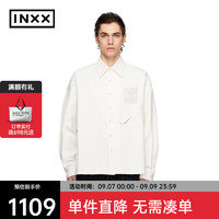 英克斯（inxx）RECYANCLE 潮牌宽松休闲纯色衬衫长袖衬衣商场同款 白色 XL