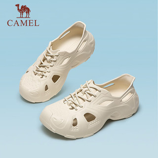 骆驼（CAMEL）男士坦克洞洞凉拖鞋时尚厚底凉鞋 G13M810102 米色 40 