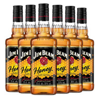 JIM BEAM 金宾 美国 波本威士忌 蜂蜜 调和型 洋酒 700ml * 6瓶