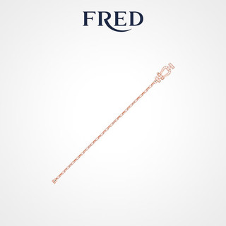 斐登（FRED） Force 10系列中号18K玫瑰金满镶钻石手链 18K玫瑰金链式链绳 14
