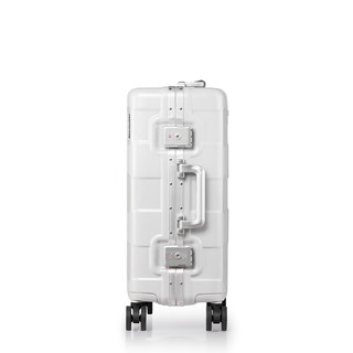 美旅 箱包极简潮流粗铝框行李箱 双排飞机轮20英寸NJ1白色