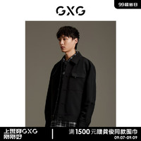 GXG男装 商场同款黑色休闲夹克外套 秋季GEX12112513 黑色 175/L